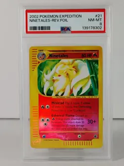 Ninetales - Reverse Holo - Expedition - POKEMON - 21/165 - 2002 - PSA 8 - Image 1