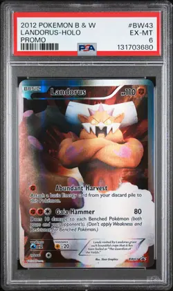 2012 POKEMON BLACK STAR PROMO LANDORUS #BW43 PSA 6 EX #131703680 - Image 1