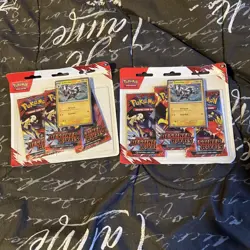 2 Pokemon TCG SV10 Destined Rivals 3 Pack Booster Blister Sealed Bundle New - Image 1