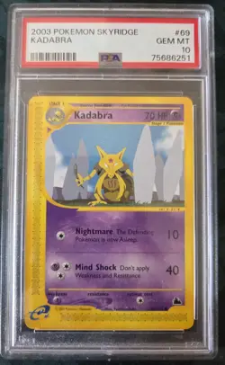 2003 Pokemon Skyridge Kadabra 69/144 PSA 10 GEM MINT LOW POP - Image 1