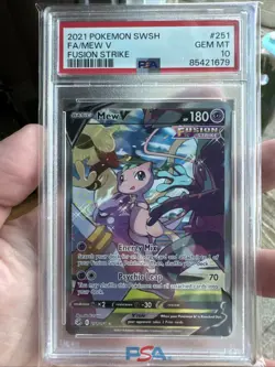 Pokemon Mew V Alternate Art Fusion Strike Psa 10! - Image 1