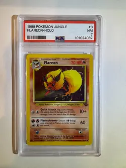Flareon 03/64 Jungle Holo Rare (1999) Pokemon TCG PSA Grade 7 - Image 1