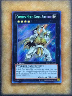 Yugioh Comics Hero King Arthur NUMH-EN041 Secret Rare 1st Ed LP - Image 1