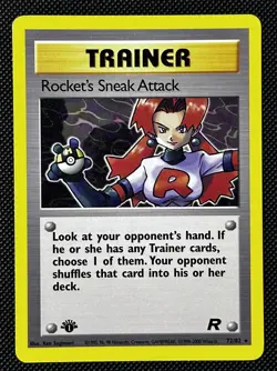 Rocket's Sneak Attack 72/82 1st Edition Pokemon Card Team Rocket WOTC Rare - Image 1