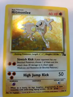 Hitmonlee Fossil Holo Pokemon Card Base WOTC NM - Image 1