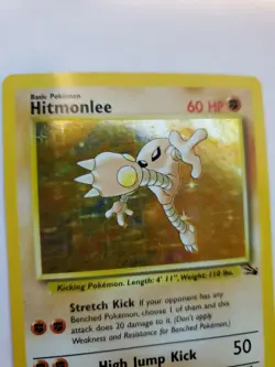 Hitmonlee Fossil Holo Pokemon Card Base WOTC NM - Image 3
