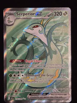 Pokemon Black Bolt - Serperior EX 156/086 Full Art - 3 Card Lot (NM/Pack Fresh) - Image 2