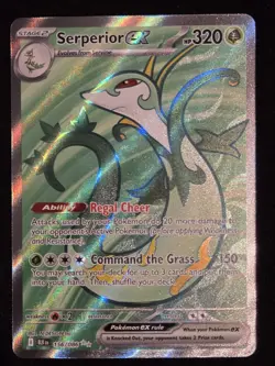 Pokemon Black Bolt - Serperior EX 156/086 Full Art - 3 Card Lot (NM/Pack Fresh) - Image 4