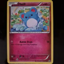 Pokemon Card Pink Fairy Type Marill Rare And Discontinued - Image 1