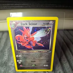 Read!! 2000 Pokemon Card Neo Destiny Rare Holo: Dark Scizor 9/105 LP-MP Cond. - Image 2