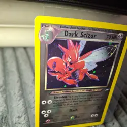 Read!! 2000 Pokemon Card Neo Destiny Rare Holo: Dark Scizor 9/105 LP-MP Cond. - Image 5