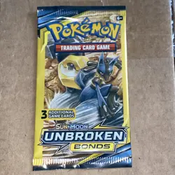 🔥Unbroken Bonds 3 Card Pack 2019 Pokemon Card TCG Brand New Sealed Rare🔥 - Image 1