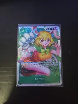 Carrot OP08-023 SR ONE PIECE Tcg Card Game NM GREEN Reprint - Image 1