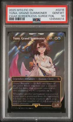 PSA 10 Magic the Gathering MTG Yuna, Grand Summoner Surge Foil 216 Final Fantasy - Image 1