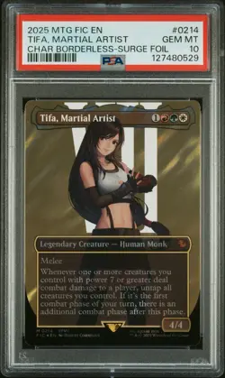 PSA 10 Magic the Gathering Tifa, Martial Artist Surge Foil 214 Final Fantasy - Image 1