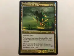 MTG Journey Into Nyx ATHREOS, GOD OF PASSAGE Foil LP (3067) Graded Power - Image 1