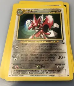 Scizor Pokemon Black Star Promo Card #33 Pokemon League 2001 - Image 1
