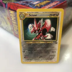 Scizor Pokemon Black Star Promo Card #33 Pokemon League 2001 - Image 2