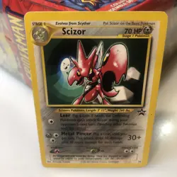 Scizor Pokemon Black Star Promo Card #33 Pokemon League 2001 - Image 3