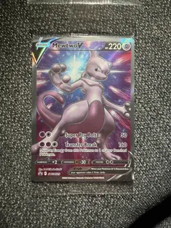 Pokemon TCG Mewtwo v SWSH229 Ultra Rare Black Star Promo Card NM Condition - Image 2