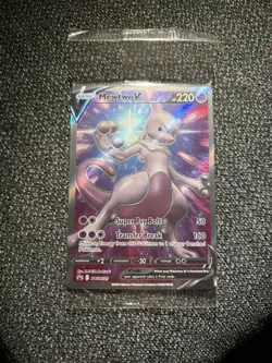Pokemon TCG Mewtwo v SWSH229 Ultra Rare Black Star Promo Card NM Condition - Image 3