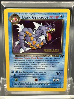 Dark Gyarados PreRelease 8/82 Promo Holo Team Rocket Pokemon Card Near Mint - Image 1