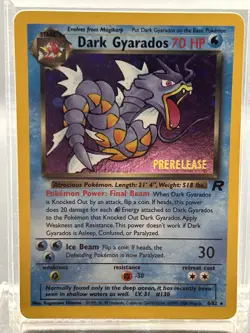 Dark Gyarados PreRelease 8/82 Promo Holo Team Rocket Pokemon Card Near Mint - Image 5