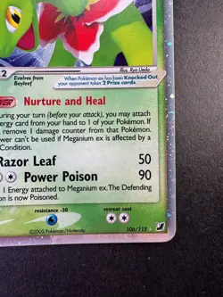 2005 Pokemon Meganium EX Unseen Forces Holo 106/115 - Image 5