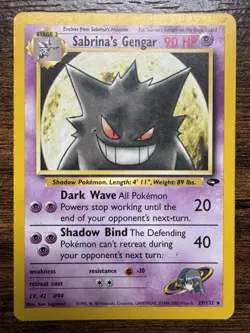 Pokemon TCG Sabrina's Gengar Gym Challenge 29/132 Non-Holo Rare - Image 1