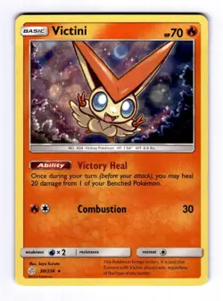 Victini SM - Cosmic Eclipse #30 (2019) Holo NM Pokemon - Image 1