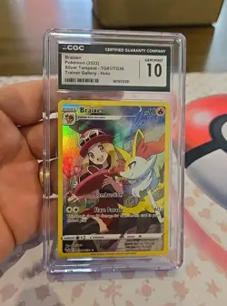 Pokemon Sword & Shield Silver Tempest #TG01 Full Art Braixen CGC 10 GM 2022 - Image 1