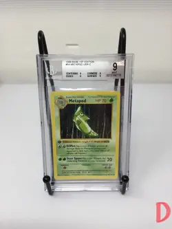 Metapod 54/102 Pokemon 1999 Base 1st Edition Shadowless Beckett 9 D - Image 1