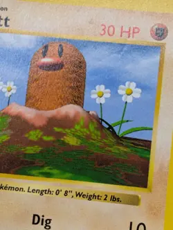 *DESC* HP 1st Edition Diglett 047/102 Pokemon Base Set (Shadowless) - Image 2