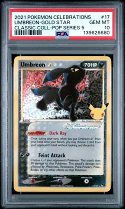 Umbreon-gold Star 17 Celebrations Classic Collection Pokemon PSA 10 *680 - Image 1