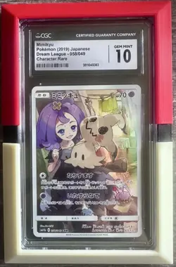 MIMIKYU CGC 10 GEM MINT - 2019 POKEMON JAP DREAM LEAGUE CHARACTER RARE #058 - Image 1