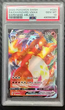2020 Pokemon Darkness Ablaze #020 Charizard VMAX PSA 10 - Image 1