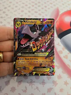2016 POKEMON BLACK STAR PROMO MEGA AERODACTYL EX #XY98 HOLO - Image 1