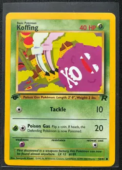 Koffing 58/82 Team Rocket 1st Edition Pokemon - Image 1