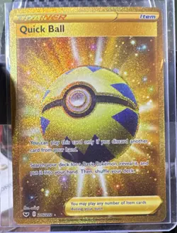Pokemon TCG Quick Ball 216/202 Swsh01 Sword & Shield Secret Rare Holo Full Art - Image 1