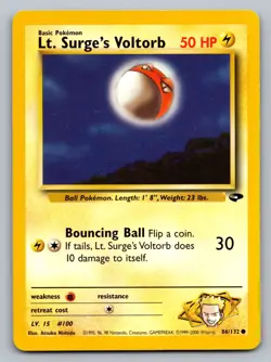 Pokemon TCG Gym Challenge Lt. Surge's Voltorb 086/132 - Image 1