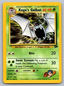 Pokemon TCG Gym Challenge Koga's Golbat 046/132 - Image 1