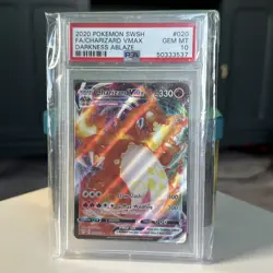 2020 POKEMON SWORD & SHIELD DARKNESS ABLAZE #020 CHARIZARD VMAX PSA 10 - Image 1
