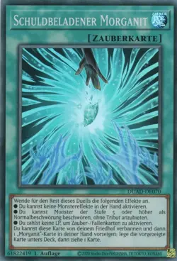 yugioh 1x Schuldbeladener Morganit DUAD-DE070 SUPER RARE 1AUFLAGE DEUTSCH - Image 1
