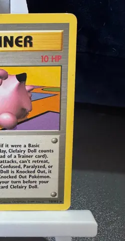 Pokemon Cards: Trainer Base Set Rare: Clefairy Doll 70/102 TCG 1999 WOTC Vintage - Image 3