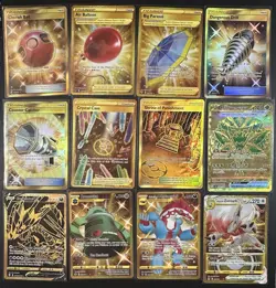 12 Gold Card lot Pokemon TCG Air Balloon Cherish Ball Counter Catcher Zoroark - Image 1
