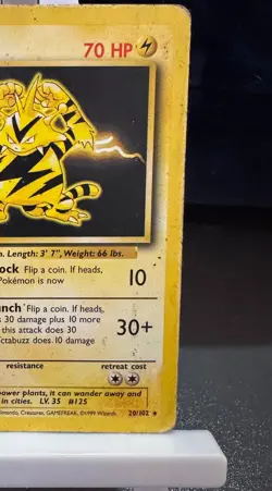 Pokemon Cards: Base Set Rare: Electabuzz 20/102 TCG 1999 WOTC Vintage - Image 3
