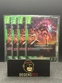 Gundam Card Game Char’s Zaku II GD01-026 R Playset Of 4 NM english - Image 1