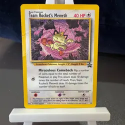 Pokemon Cards: Team Rocket's Meowth 18 Promo Black Star 2000 WOTC: Rare Vintage - Image 1