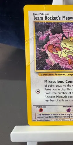 Pokemon Cards: Team Rocket's Meowth 18 Promo Black Star 2000 WOTC: Rare Vintage - Image 2