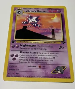 Pokemon Card - Sabrina's Haunter Gym Challenge 55/132 Uncommon 1st Edition NM - Image 1